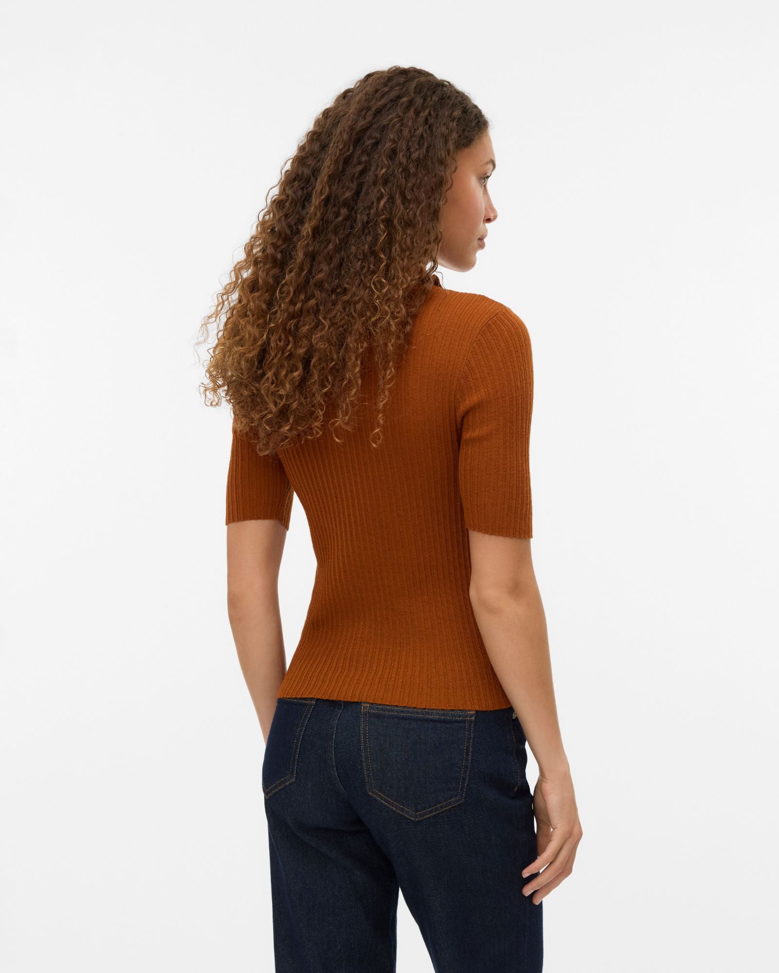 AWSHIRLI KNITTED POLO TOP